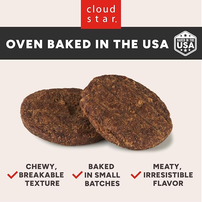 Cloud Star Wag More Bark Less Sliders Dog Treats, Beef Cheeseburger 8 oz. Bag
