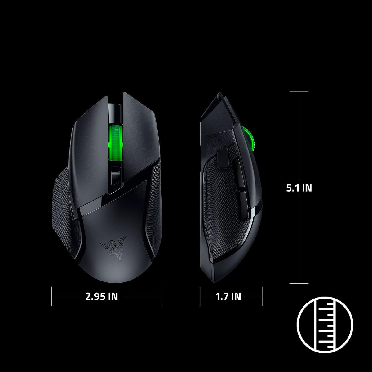 Razer Basilisk V3 X HyperSpeed Customizable Wireless Gaming Mouse, Black