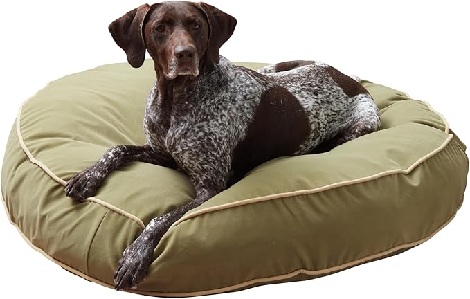 Happy Hounds Scout Round Reversible Pillow Dog Bed, Large (42" x 42"), Fern