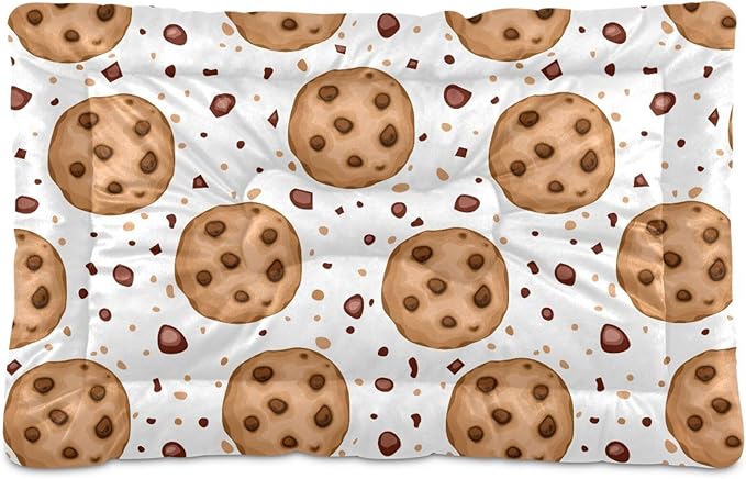Pet Bed Cookies Dog Bed Mat Absorbing Non Slip Pad Pet Sleeping Mat for Small, Medium, and Large Dogs Puppy Cat 36 in x 24 in