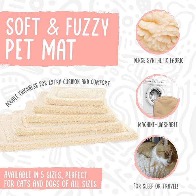 Hugglehounds Hugglefleece Dog Mat, Plush Soft And Durable Crate Mat, Machine Washable Bed (20"x24")