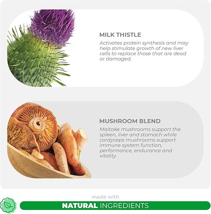 Mushroom Complex for Dogs - 120 Chewable Tablets - Turkey Tail Mushroom - Immune, Joint, Digestive, and Liver Support with Milk Thistle