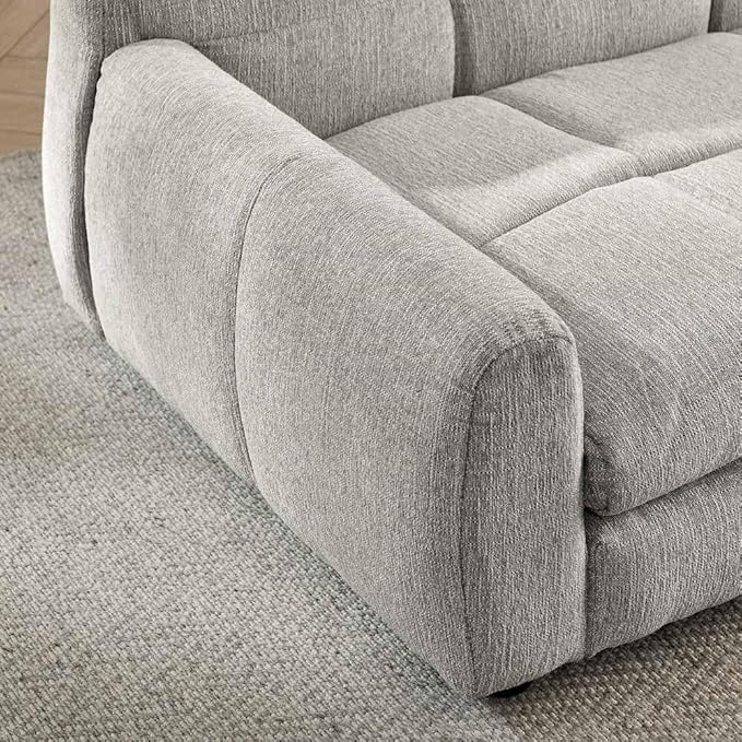 Modern Pet Sofa Bed for Large Dogs Up to 130lbs, Luxurious Living Room Dog Couch with Supportive Backrest and Armrests, Easy-to-Clean Linen Fabric Elevated Pet Furniture