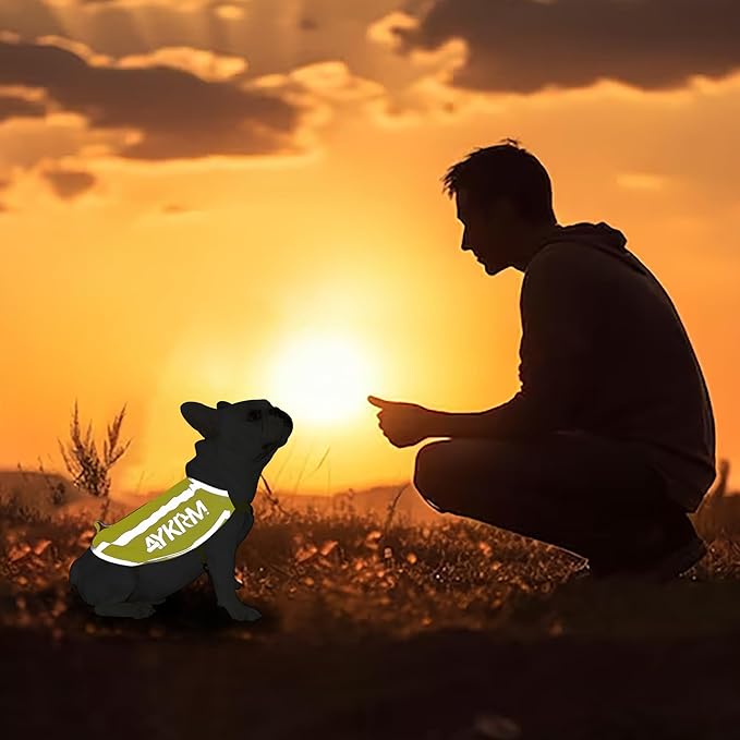 Yellow Reflective Dog Vest for XLarge Breeds, High Visibility Dog Safety Vest Harness with Removable Bell Keep Safe from Hunting, Training & Cars Accidents
