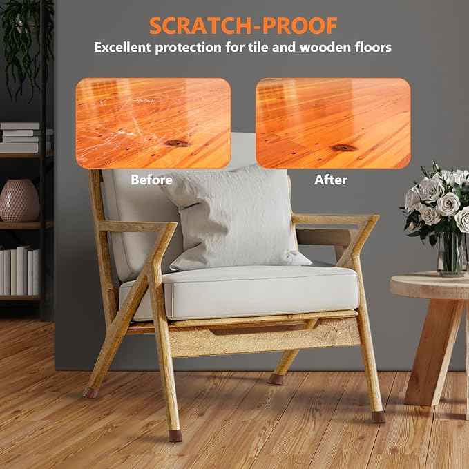 36pcs Round Chair Leg Floor Protectors, Felt Pads Chair Leg Protectors