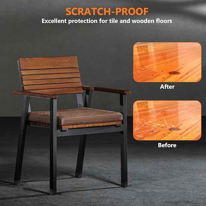 16pcs Square Chair Leg Floor Protectors, Felt Pads Chair Leg Protectors