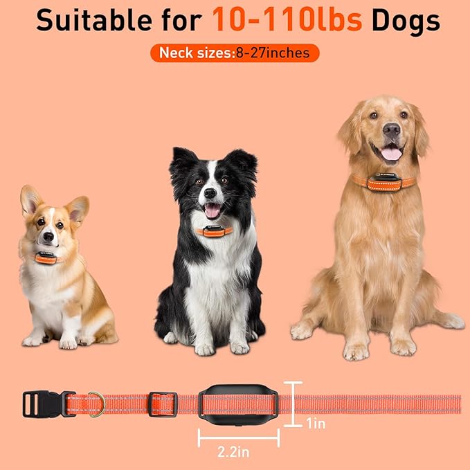 No Shock Dog Training Collar with Remote 3300ft Range, Vibrating Dog Collar, Vibration Collar for Small Medium Large Dogs, 9 Style Tones and Vibration Collar