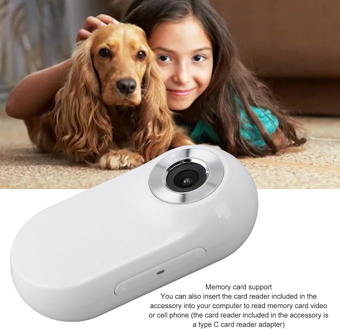 1080P Dog Collar Camera, Wireless Pet Camera with 0.96 inch LCD Display, 170° Wide Angle, USB Rechargeable for Dogs Cats