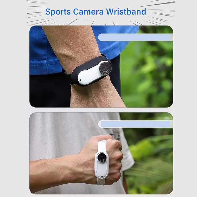 Cat Camera Collar, Sports Camera Wristband, Multifunctional Adjustable Silicone Dog and Cat Collar for Insta360 GO3