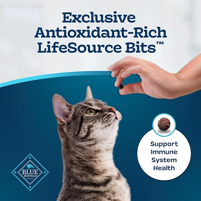 Blue Buffalo Tastefuls Adult Dry Cat Food for Weight Management & Hairball Control, Made in the USA with Natural Ingredients, Chicken Recipe, 7-lb Bag