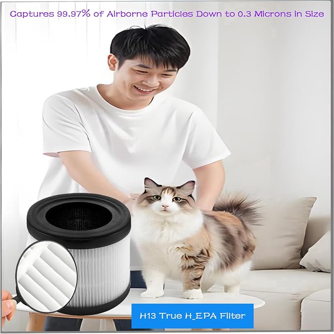 Replacement Filter For InvisiClean Stella IC-2010 Air Purifiers: 3 Pack H13