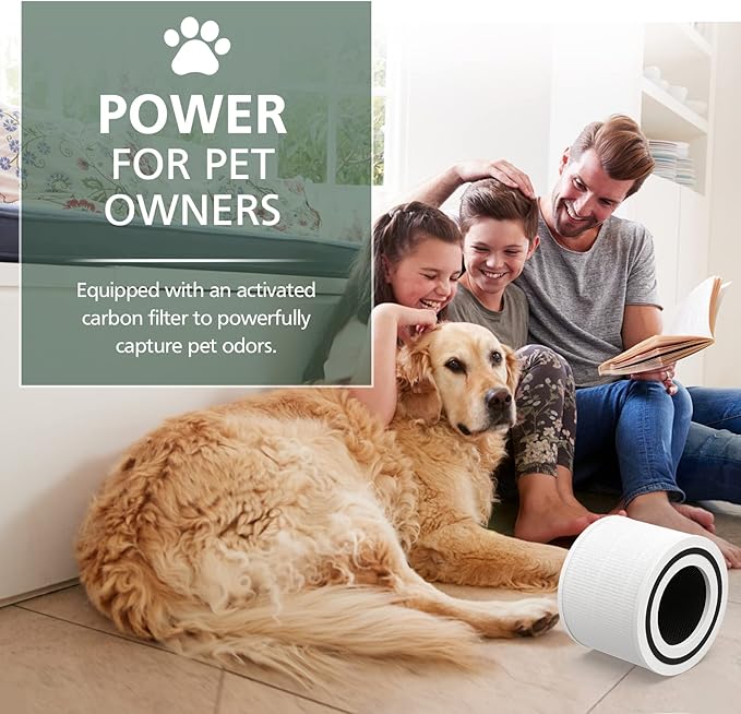 Core P350 Pet Care Replacement Filter for LEVOIT Core P350-P Core 300 Air Purifier for Pet, 3-in-1 HEPA + Activated Carbon Filter Replacement for Pet Dander, Odors, Part # Core P350-RF, 2 Pack