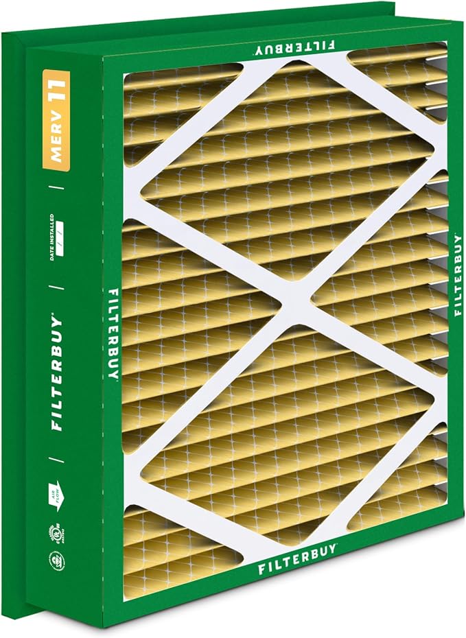 Filterbuy 20x20x5 Air Filter MERV 11 Superior Pet & Allergy Defense,