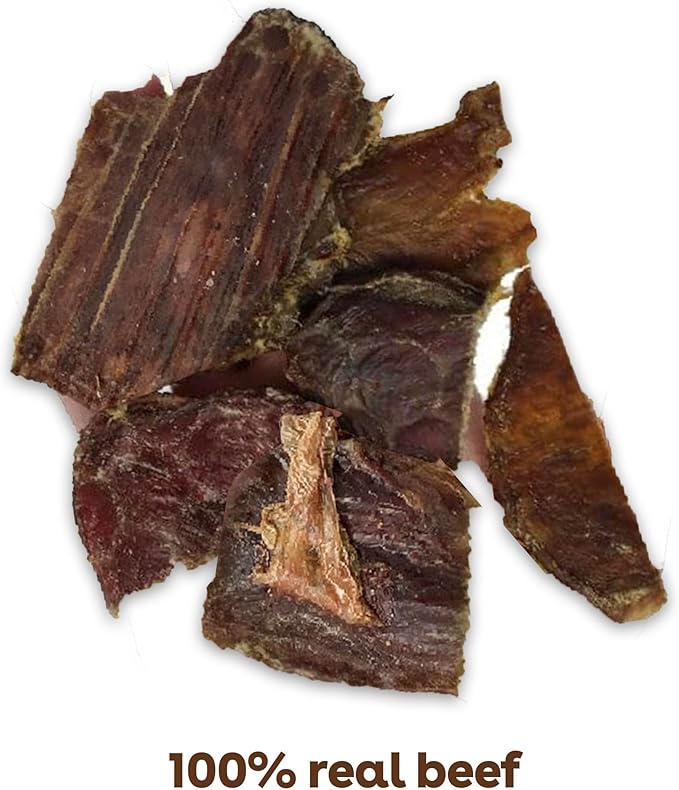Pupford Crunchy Jerky Treats for Dogs & Puppies, Made in USA, Single Ingredient, No Fillers (Beef, 8 oz)
