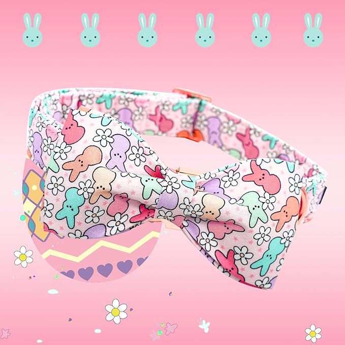 Lionheart Glory Easter Day Dog Collar with Bowtie for Large Dogs, Rabbits