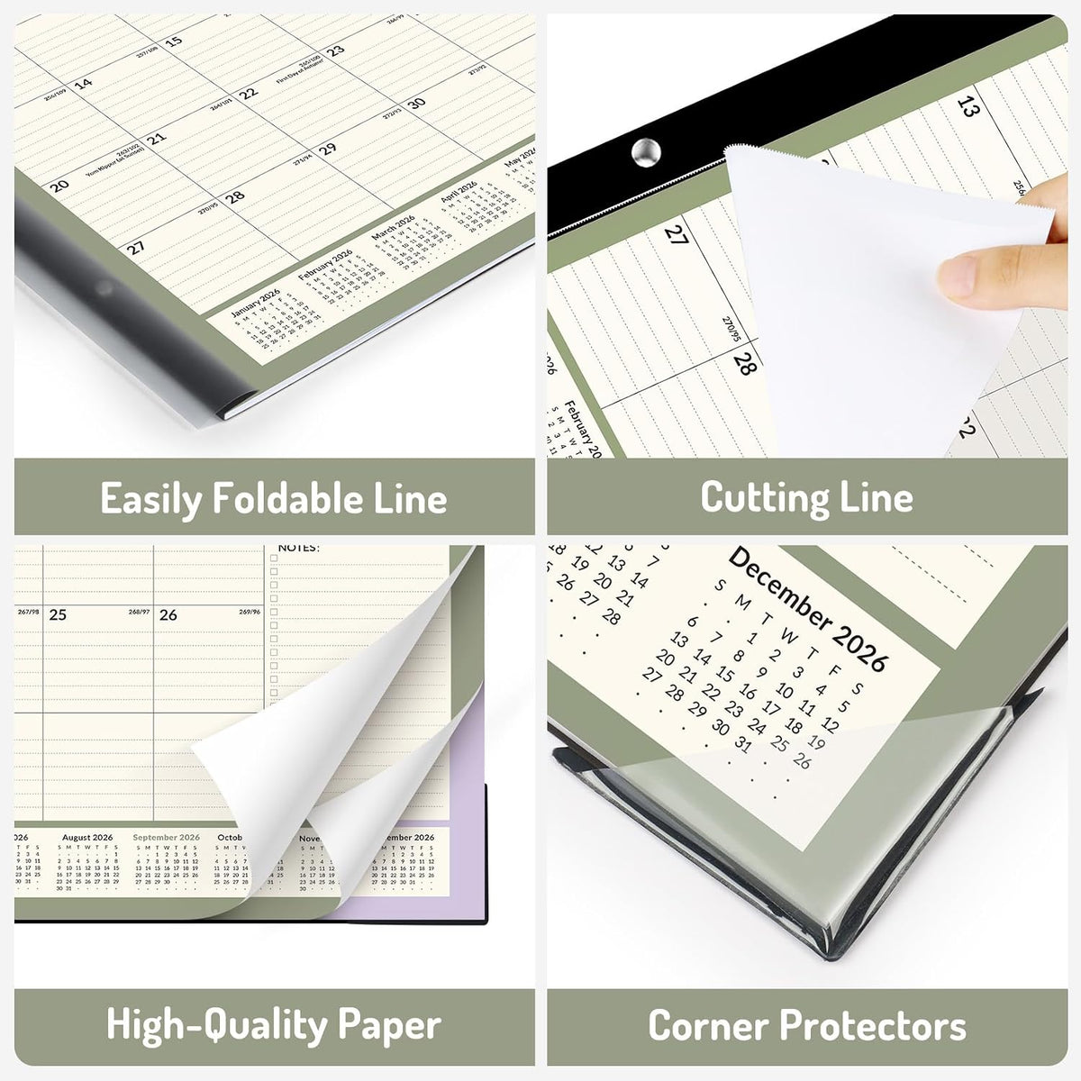 Forvencer 2027 Desk Calendar, Planner Sept 2026 - Jun 2028, 22 Month 22x17"