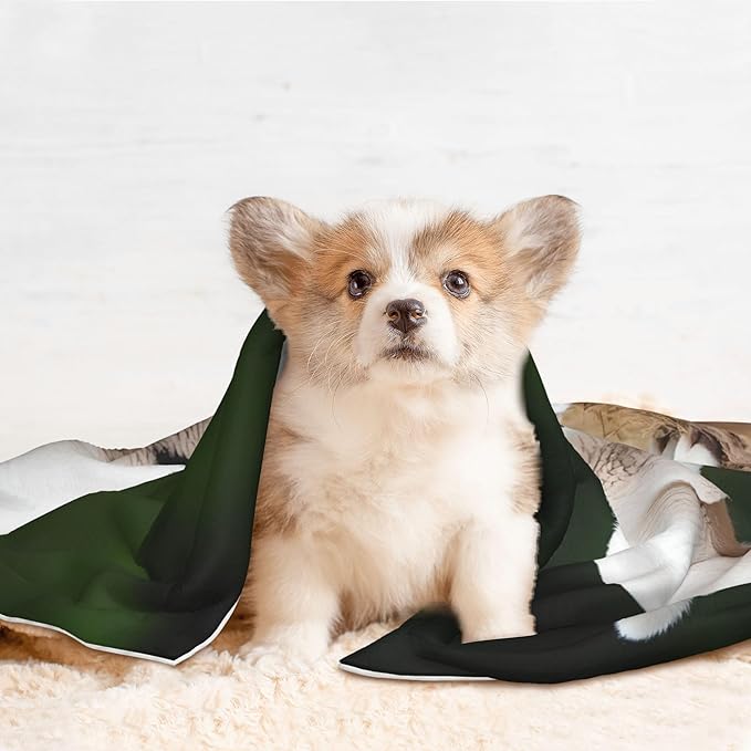 Waterproof Dog Blanket Soft Pet Blanket for Puppy Cat, Fleece Cat Throw Blankets for Furniture Bed Couch Sofa Reversible - Cute Goat