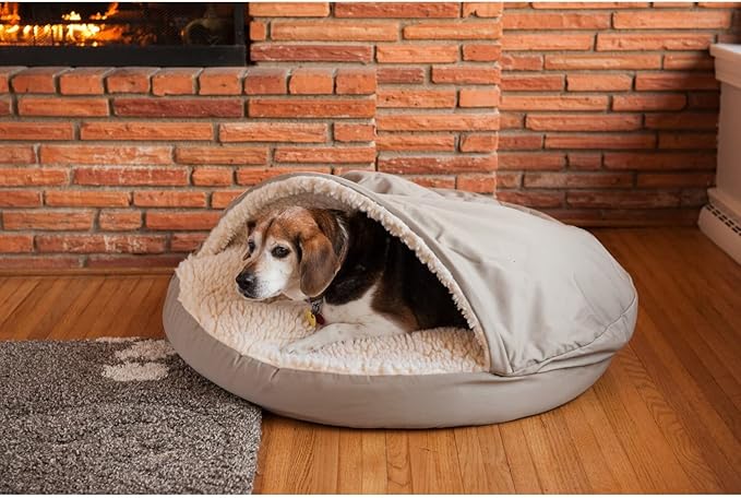 Snoozer Orthopedic Cozy Cave Pet Bed, X-Large, Khaki