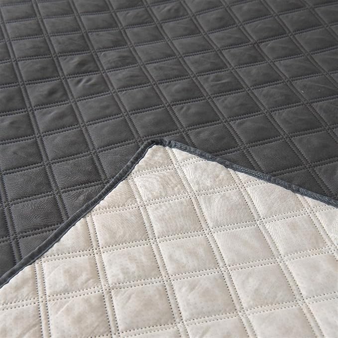 GIBZ Waterproof Dog Bed Cover Anti Slip Pet Furniture Protector Blanket Washable Thick Quilted Mat, Black, 50.8x76.2cm