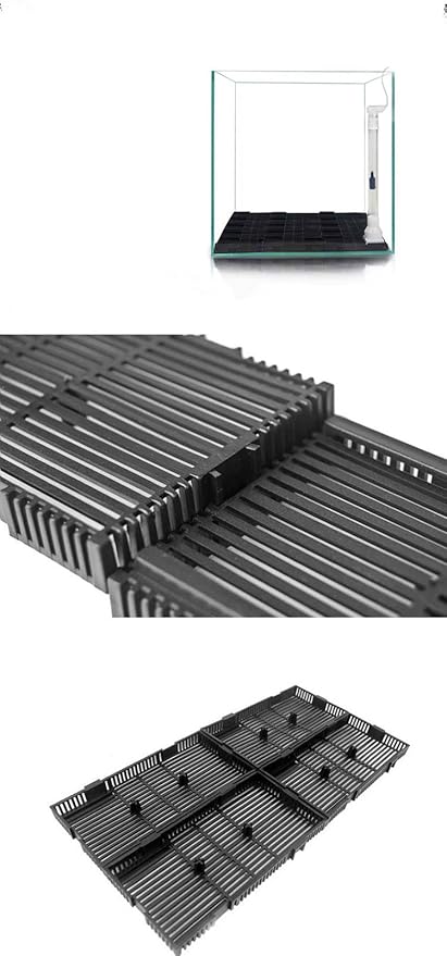 XMHF Aquarium Fish Tank Bottom Under Gravel Filter Board Plate Plastic 12-Pcs