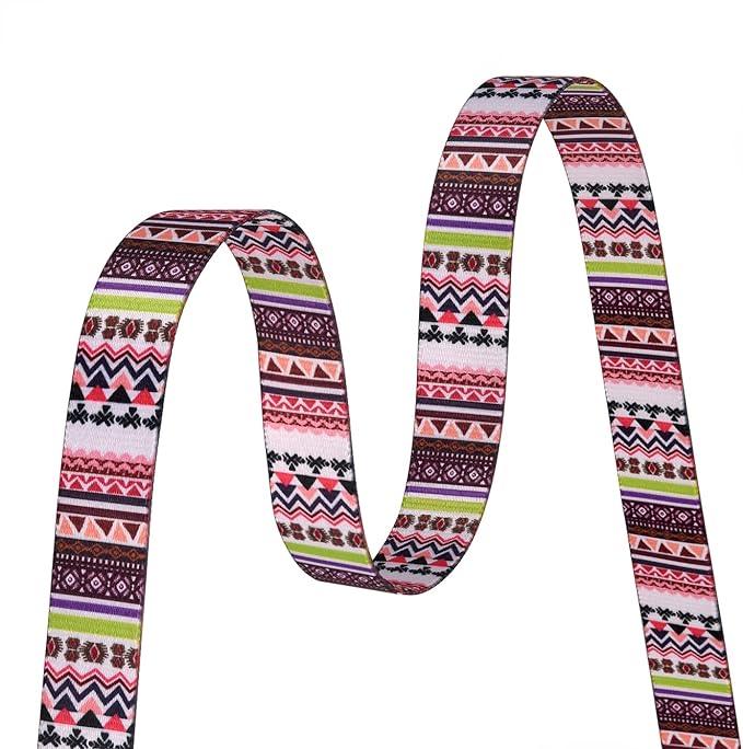Dog Collar with Bohemia Floral Tribal Geometric Patterns - Soft Ethnic Style Collar Adjustable for Small Medium Large Dogs(Pink Bohemia,S)