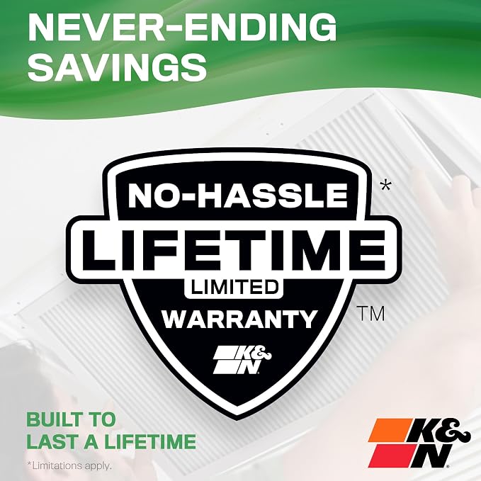 K&N 14X14X1 HVAC Furnace Air Filter, Lasts a Lifetime, Merv 13, the Last HVAC