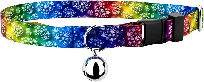 Country Brook Petz - Groovy Ganja Cat Collar Limited Edition - Groovy Collection Featuring Far Out Designs