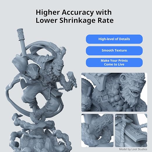 ANYCUBIC ABS-Like Resin 3.0, Upgraded 14K 3D Printer Resin