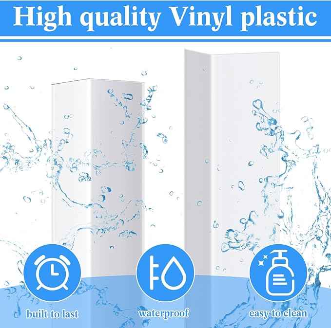 Sasylvia 5 Pcs Wall Corner Protector Guards, Vinyl 1-1/8 x 48 Inches Corner