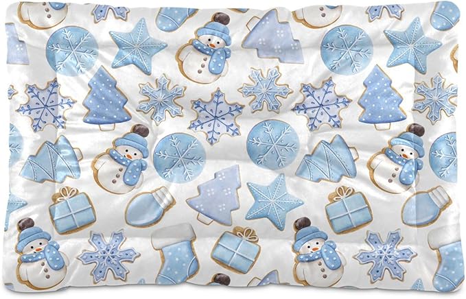 Pet Bed Christmas Gingerbread Cookies Dog Bed Mat Absorbing Non Slip Pad Pet Sleeping Mat for Small, Medium, and Large Dogs Puppy Cat 36 in x 24 in