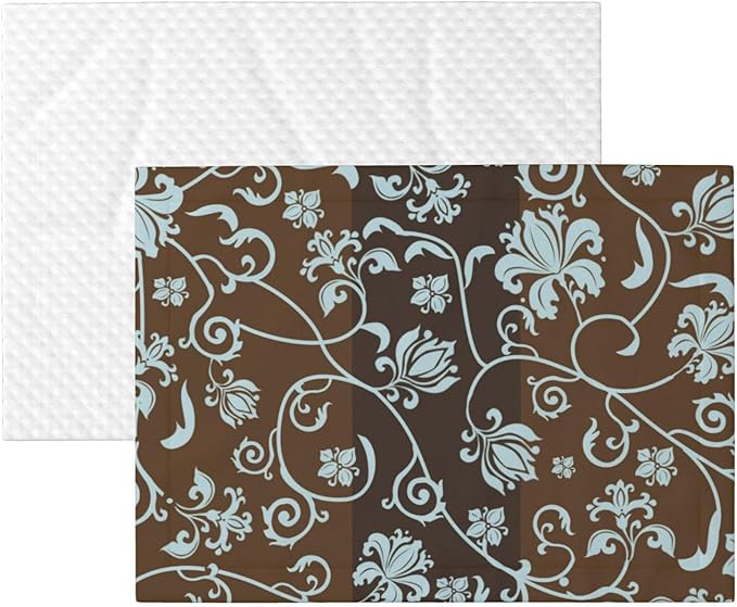 Vintage Floral Blanket for Dog Cat - Retro Light Blue Flower Throw Blanket 30x20 Pet Blanket for Couch Sofa Bed