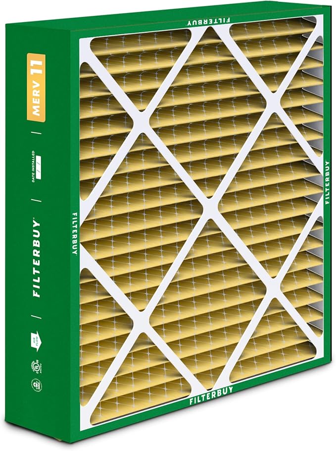 Filterbuy 22x24x5 Air Filter MERV 11 Superior Pet & Allergy Defense,