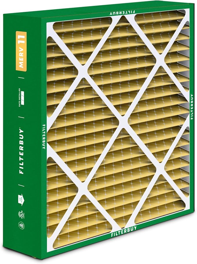 Filterbuy 20x22x5 Air Filter MERV 11 Superior Pet & Allergy Defense, Pleated