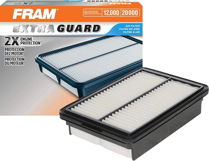 FRAM Extra Guard Rectangular Panel Engine Air Filter Replacement, Easy Install
