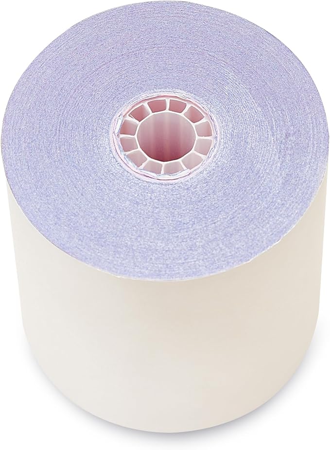 3-ply 3" inch 65' Feet (50 Rolls) White/Canary/Pink Carbonless Kitchen Paper 50 Rolls TMU 220 ShopSmartOnline (3-ply 3" inch 65' Feet)