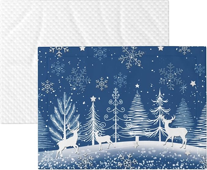 Winter Tree Blanket - Snowflake Throw Blanket 23 x 16 mas Mooses Trees Couch Blankets for Puppy Dogs Cats