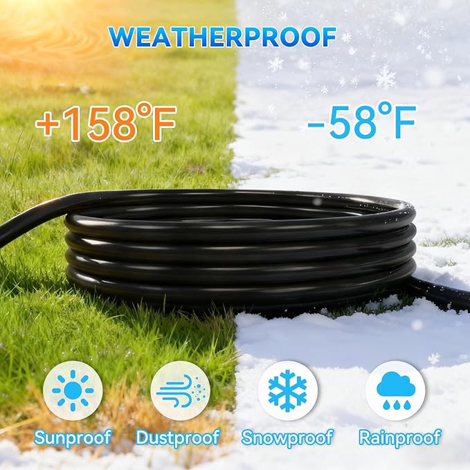 K KASONIC - 3 Feet Outdoor Extension Cords, ETL Listed, SJTW 16AWG/13A 3 Prong Power Cord Extension for Home or Office Use, 2 Pack