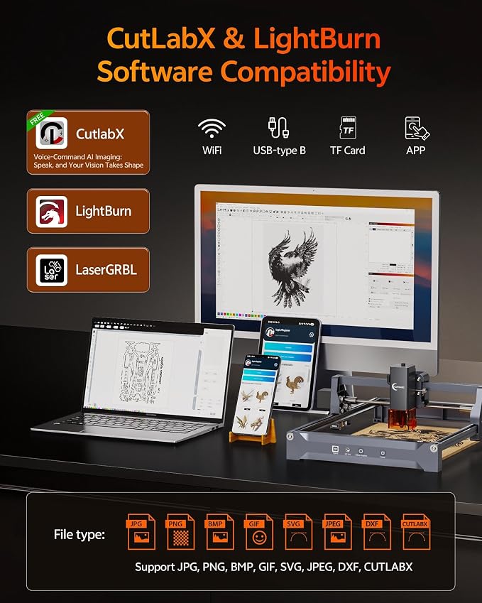 Laser Engraver, Carverall K15 Pro 5W Laser Engraving Machine