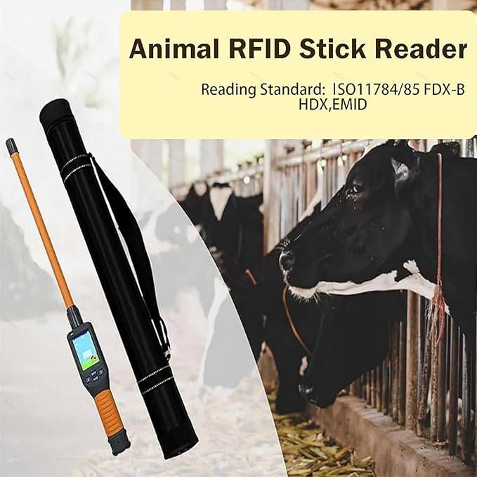 Iso11784/85/Fdx-B/Emid Animal Handheld Reader, Pet Microchip Scanner with OLED Display,134.2khz Pet Id Scanner Low Battery Alarmfor Dog/Cat/Pig/Animal