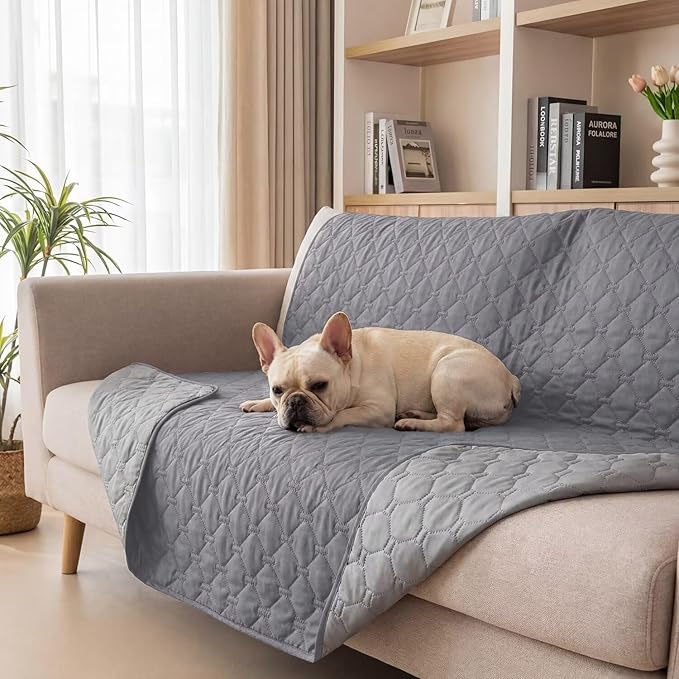 Waterproof Dog Bed Cover Pet Blanket Sofa Pet Bed Mat,Leak Proof Washable Incontinence Mattress Protectors,Suitable for People Who Cannot Take Care of Themselves,30x30 Inch Light Grey