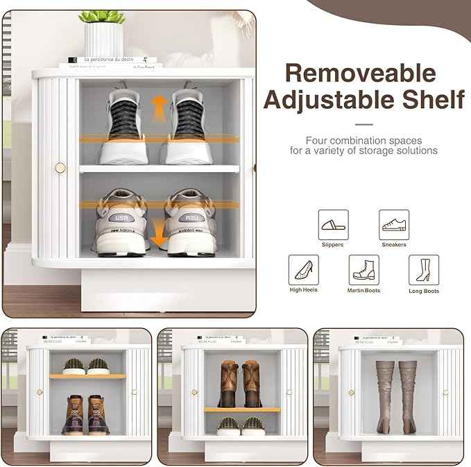 Fluted Shoe Storage Bench, Mud Room Benches