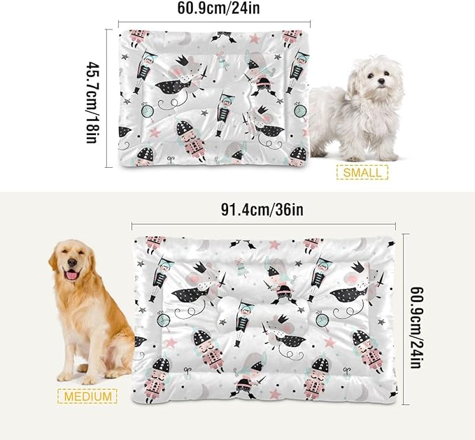 Pet Bed Christmas Nutcracker Mouse King Dog Bed Mat Absorbing Non Slip Pad Pet Sleeping Mat for Small, Medium, and Large Dogs Puppy Cat 36 in x 24 in