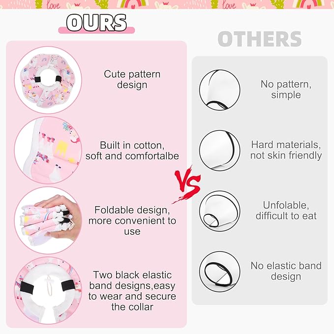 KOOLTAIL Cat Cone Collar, Adjustable Soft Comfortable Cat Recovery Collar to Stop Licking, Foldable Donut Water Resistant Pet Cone for Small Large Cats Kittens After Surgery Alpaca S