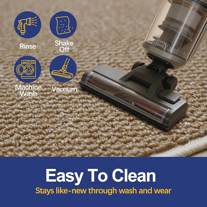 Dirt Trapping Door Mat 24x36, Taupe Faux Jute Entryway Rug | Low-Profile