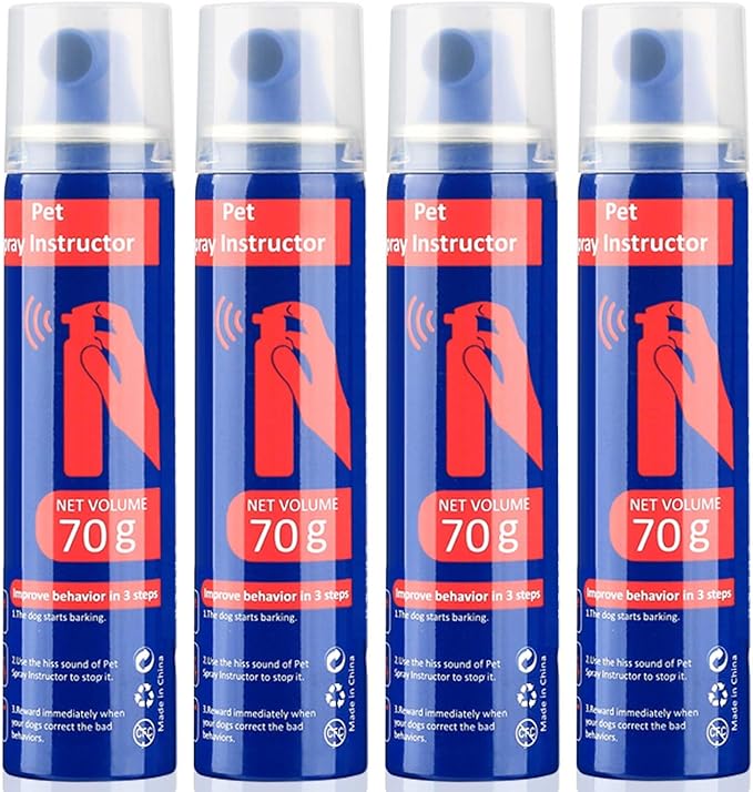 Dog Corrector Spray 70ml 4 Pack Pet Trainer Spray, Corrector Spray for Dog to Stops Barking, Jumping Up, Food Stealing, Dog Fights, Avoidance, Unwanted Dog Behaviour