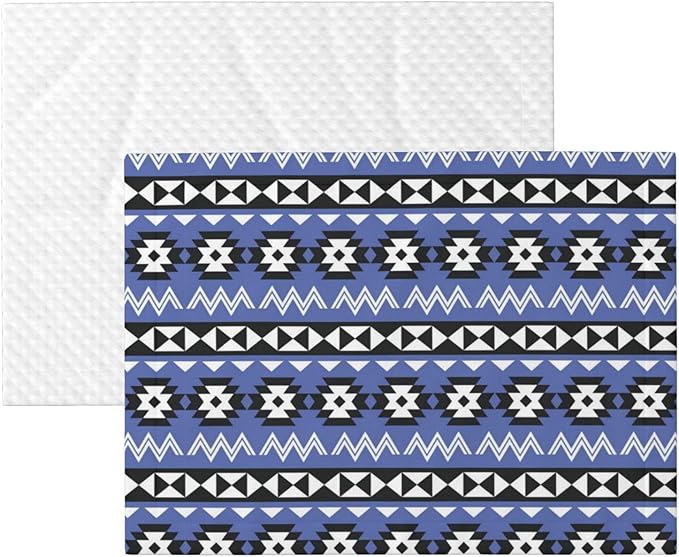 Reversible Plush Dot Pet Blanket for Dogs and Cats, Tribal Ethnic Aztec Native American Decor, Ultra Soft Two Sided Design with Warm Fuzzy Side and Smooth Side for Comfort