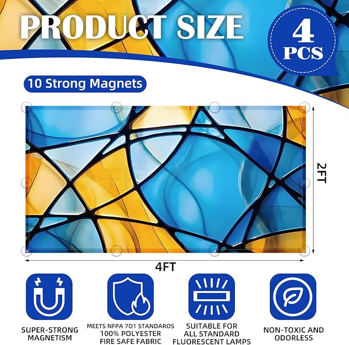 4 Pcs Fluorescent Light Covers