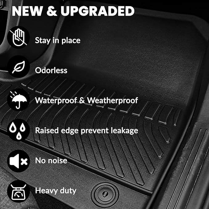 Auxko All Weather Cargo Mat Fit for Chevrolet/Chevy Equinox 2025 2026 Not Ev TPE Equinox Mat Accessories All Season Odorless Anti-Slip Black