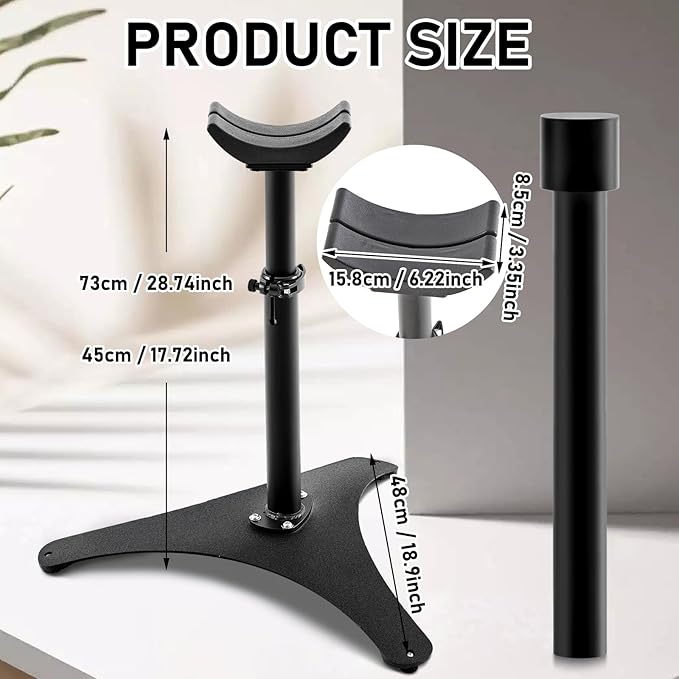 Zonon Metal Adjustable Farrier Stand Blacksmith Farrier Horse Hoof Stand Height Farrier Stand for Horses Black Horse Hoof Trimming Tools (Metal Triangular Base)