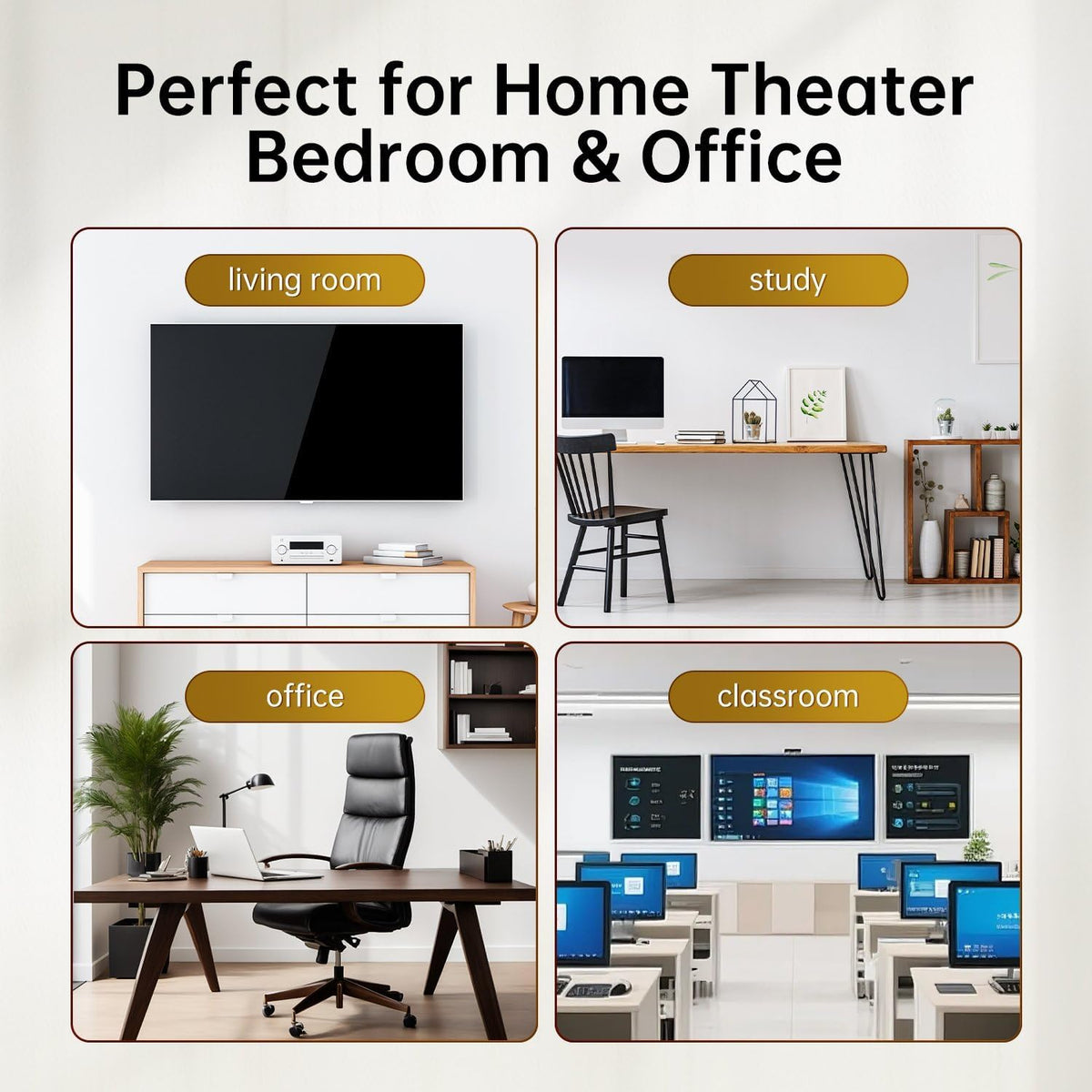 in Wall Cable Management Kit with Recessed Power Outlet for Home Theater
